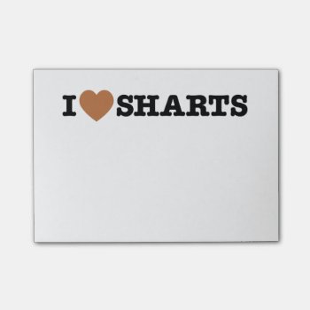 I Heart Sharts Funny Graphic Post-it Notes by BastardCard at Zazzle