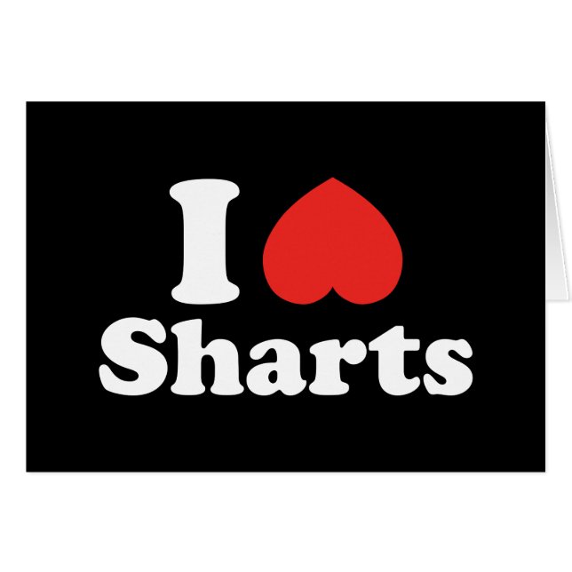I Heart Sharts Greeting Card (Front Horizontal)