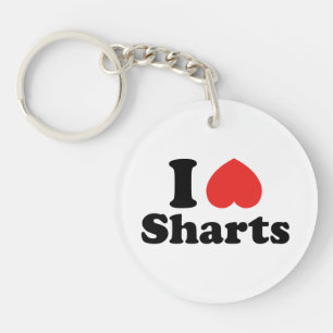 I Heart Sharts Keychain