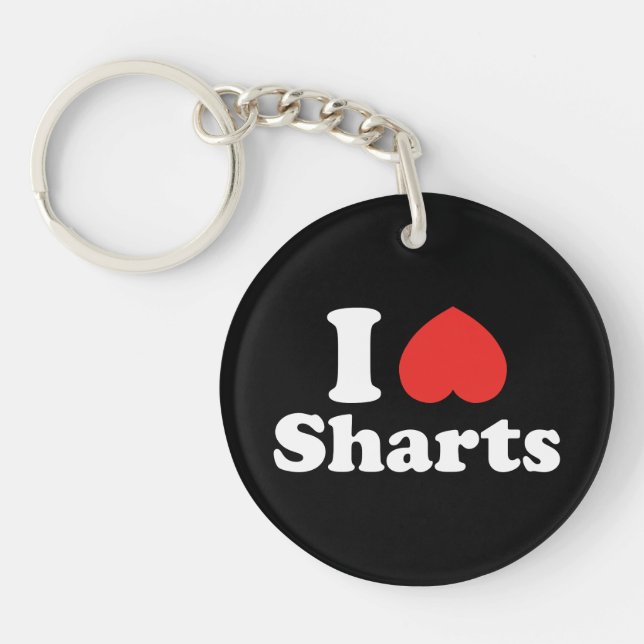 I Heart Sharts Keychain (Front)