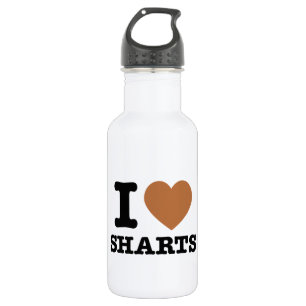 I Heart Sharts Stainless Steel Water Bottle