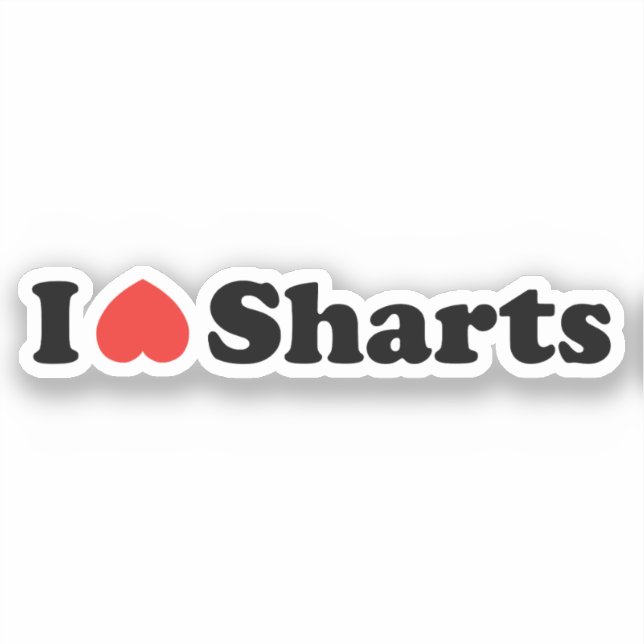 I Heart Sharts Sticker (Front)