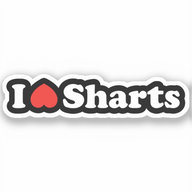 I Heart Sharts Sticker (Front)
