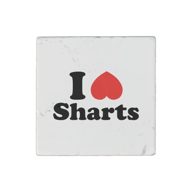 I Heart Sharts Stone Magnet (Front)