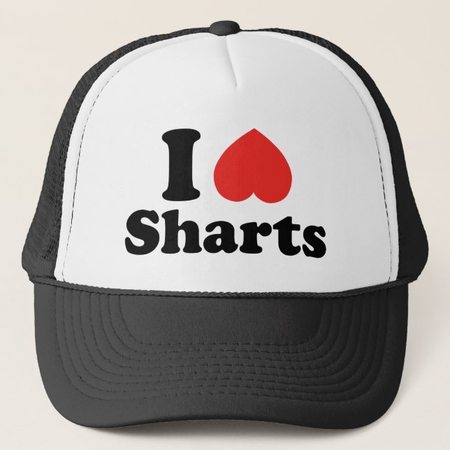 I Heart Sharts Trucker Hat (Front)