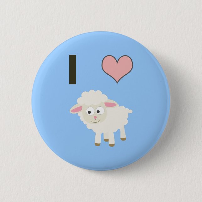 I heart Sheep Button (Front)