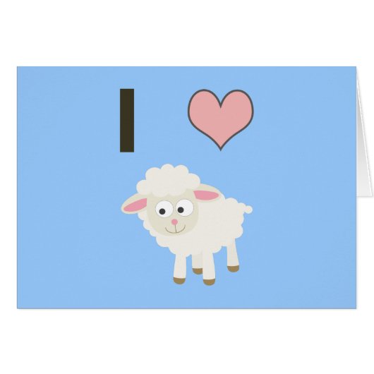I heart Sheep Cards (Front Horizontal)