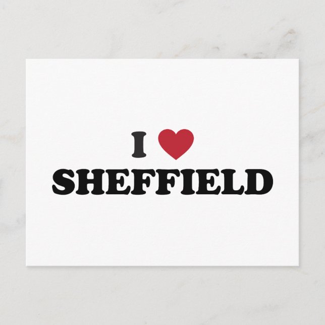 I Heart Sheffield Great Britain Postcard (Front)