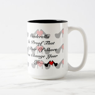 I Heart Shoes Pattern Shoe Quote Mug