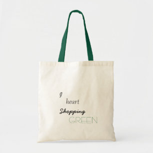 "I Heart Shopping Green" Tote Bag/Grocery Bag