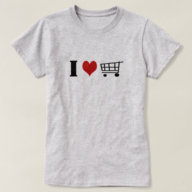 I Heart Shopping T-Shirt (Design Front)