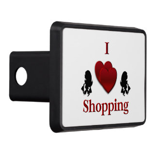 I Heart Shopping Tow Hitch Cover