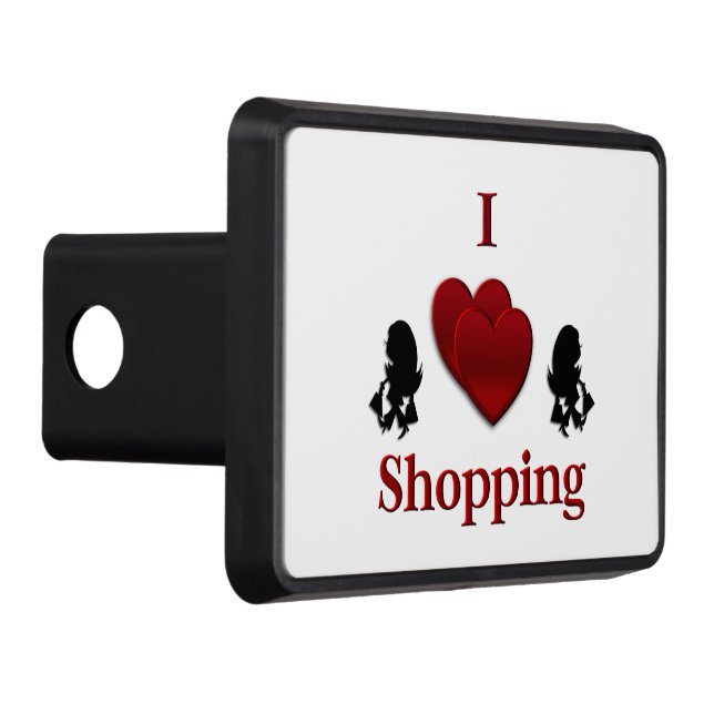 I Heart Shopping Tow Hitch Cover (Right)