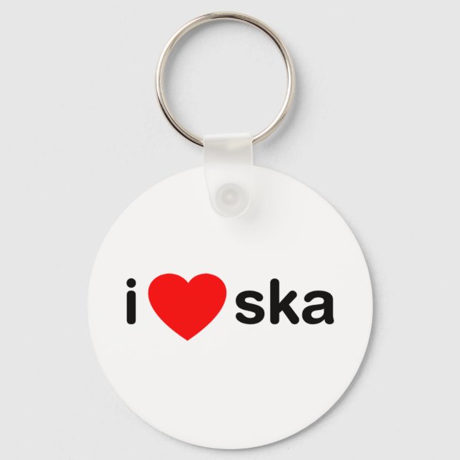 I Heart Ska Keychain (Front)