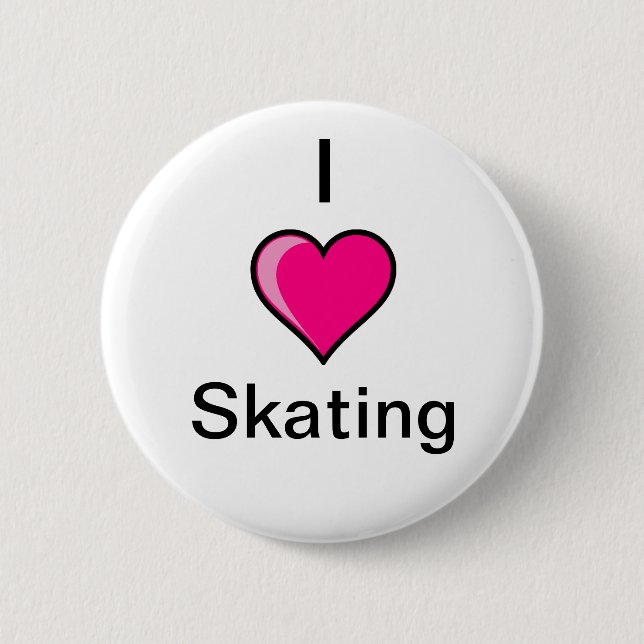 I Heart Skating Button (Front)