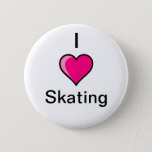 I Heart Skating Button at Zazzle