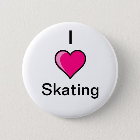 I Heart Skating Button