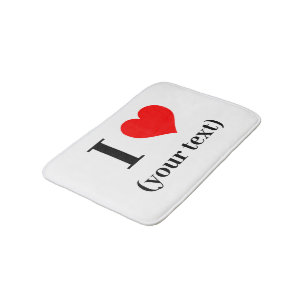 I HEART! Small Bath Mat - Custom