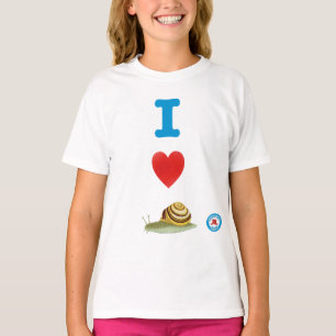 I Heart Snails Girls' T-Shirt
