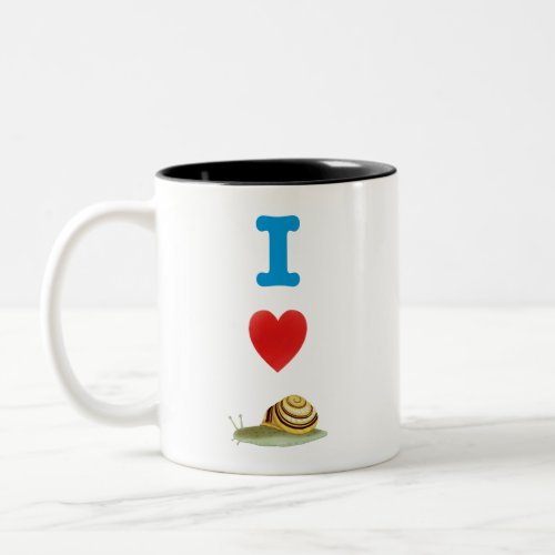 I Heart Snails Two_Tone Coffee Mug