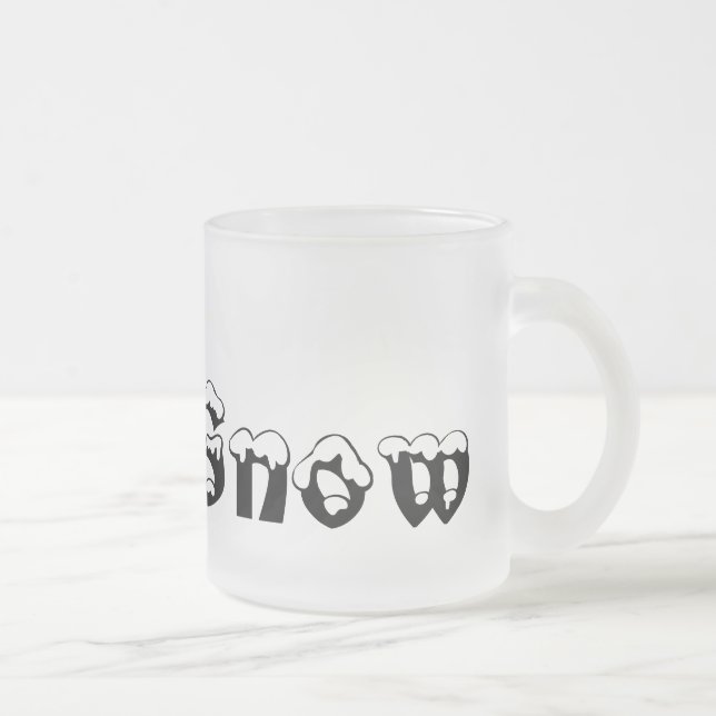 I Heart Snow Frosted Mug (Right)