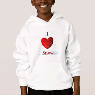 I Heart Snow Kids Hooded Sweatshirt