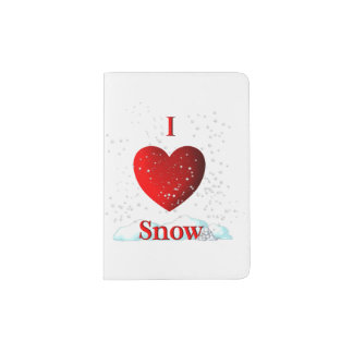 I Heart Snow Passport Holder