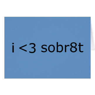 I heart Sobriety Cards