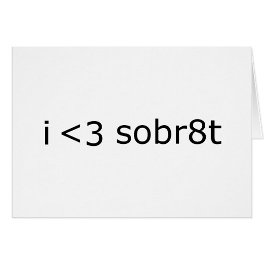 I heart Sobriety Cards (Front Horizontal)
