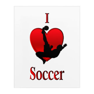 I Heart Soccer Acrylic Print