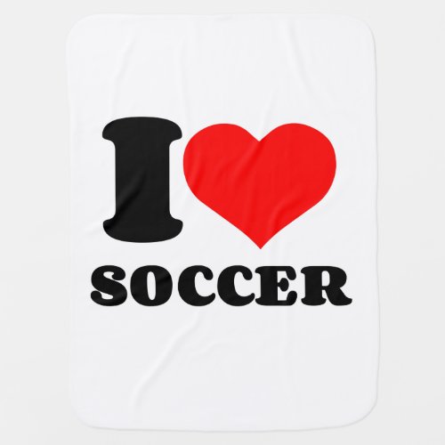 I HEART SOCCER BABY BLANKET