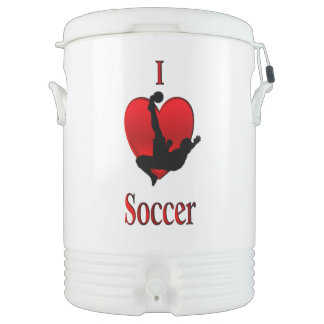 I Heart Soccer Beverage Cooler