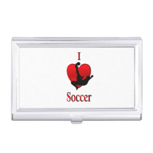 I Heart Soccer Business Card Case