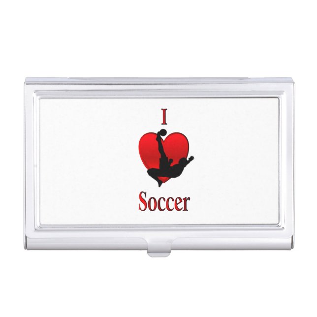 I Heart Soccer Business Card Case (Front)