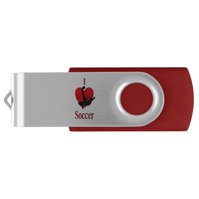 I Heart Soccer Flash Drive (Back)