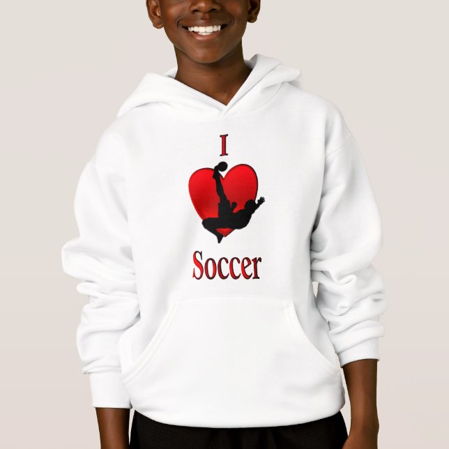 I Heart Soccer Hoodie (Front)