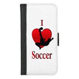 I Heart Soccer iPhone 8/7 Wallet Case