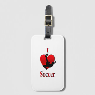 I Heart Soccer Luggage Tag