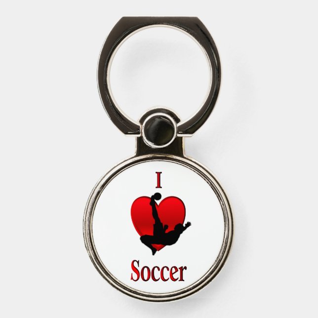 I Heart Soccer Phone Ring Stand (Front)