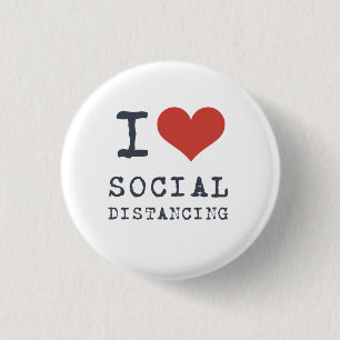 I Heart Social Distancing Introvert Button