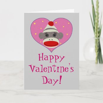 I Heart Sock Monkey Card by FreshandStrong at Zazzle