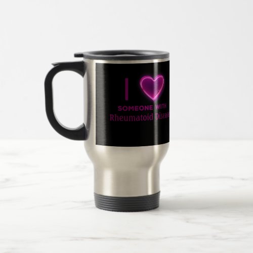 I heart Someone with YOUR TEXT here Travel Mug