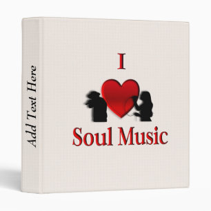 I Heart Soul Music Personal 3 Ring Binder