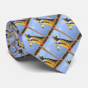 I Heart South Africa Blue Sky Giraffes Neck Tie