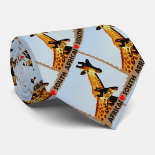 I Heart South Africa Blue Sky Giraffes Neck Tie