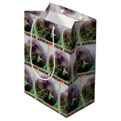 I Heart South Africa Elephant Bull Medium Gift Bag