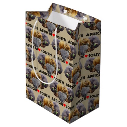 I Heart South Africa Elephant Emblem Medium Gift Bag