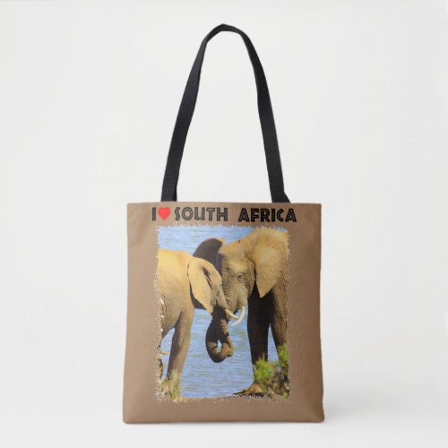 I Heart South Africa elephants in love Tote Bag