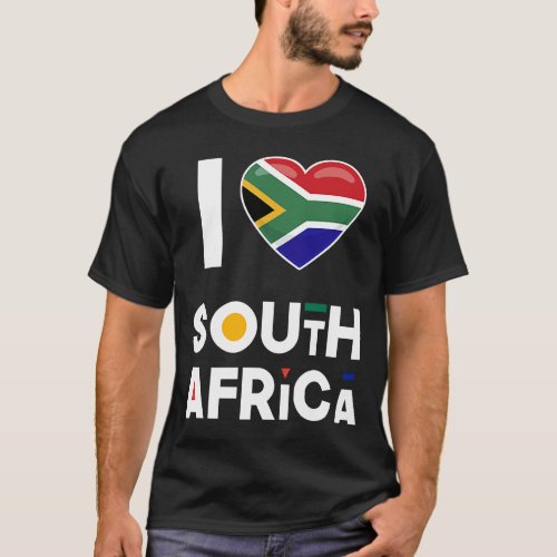 I Heart South Africa  Flag I Love South Africa T_Shirt