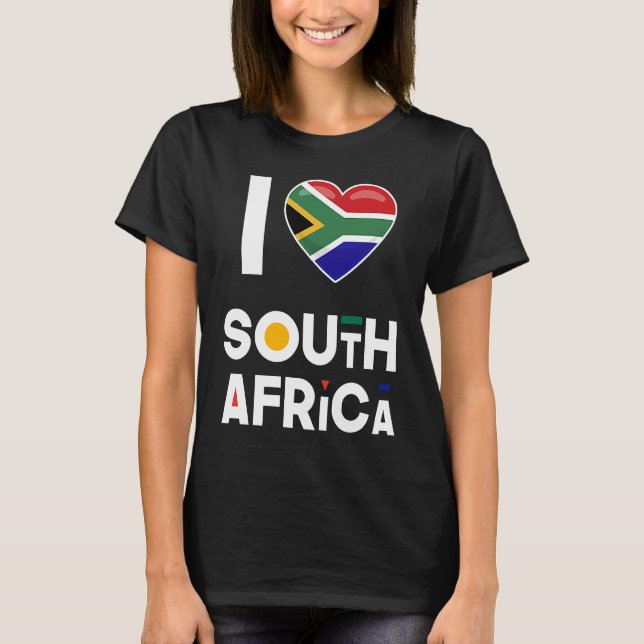 I Heart South Africa  Flag I Love South Africa T-Shirt (Front)